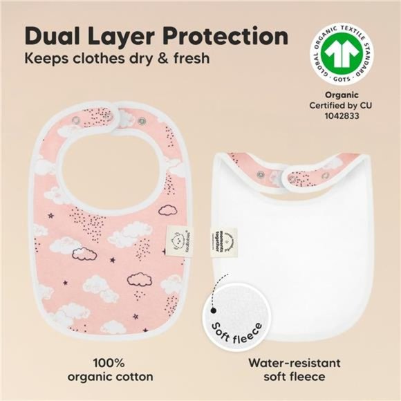 8-Pack Organic Baby Bibs for Girls & Boys - Teething Baby Bib, Baby Boy Bibs - Picture 6 of 7